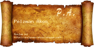 Pelzman Ákos névjegykártya